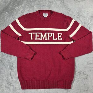 Hillflint Sweater Mens Medium Temple University Collegiate Varsity Retro Pullove
